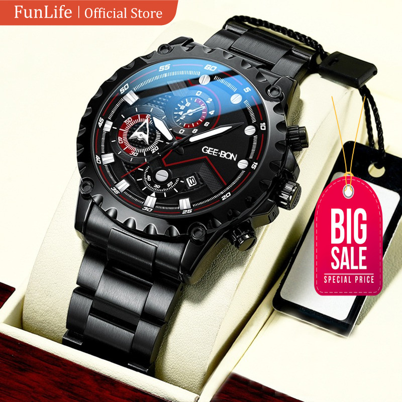 GEEBON Jam Tangan Pria Kulit 216 Jam Tangan Automatic Pria Jam Pria Anti Air Original 100% + Kotak G