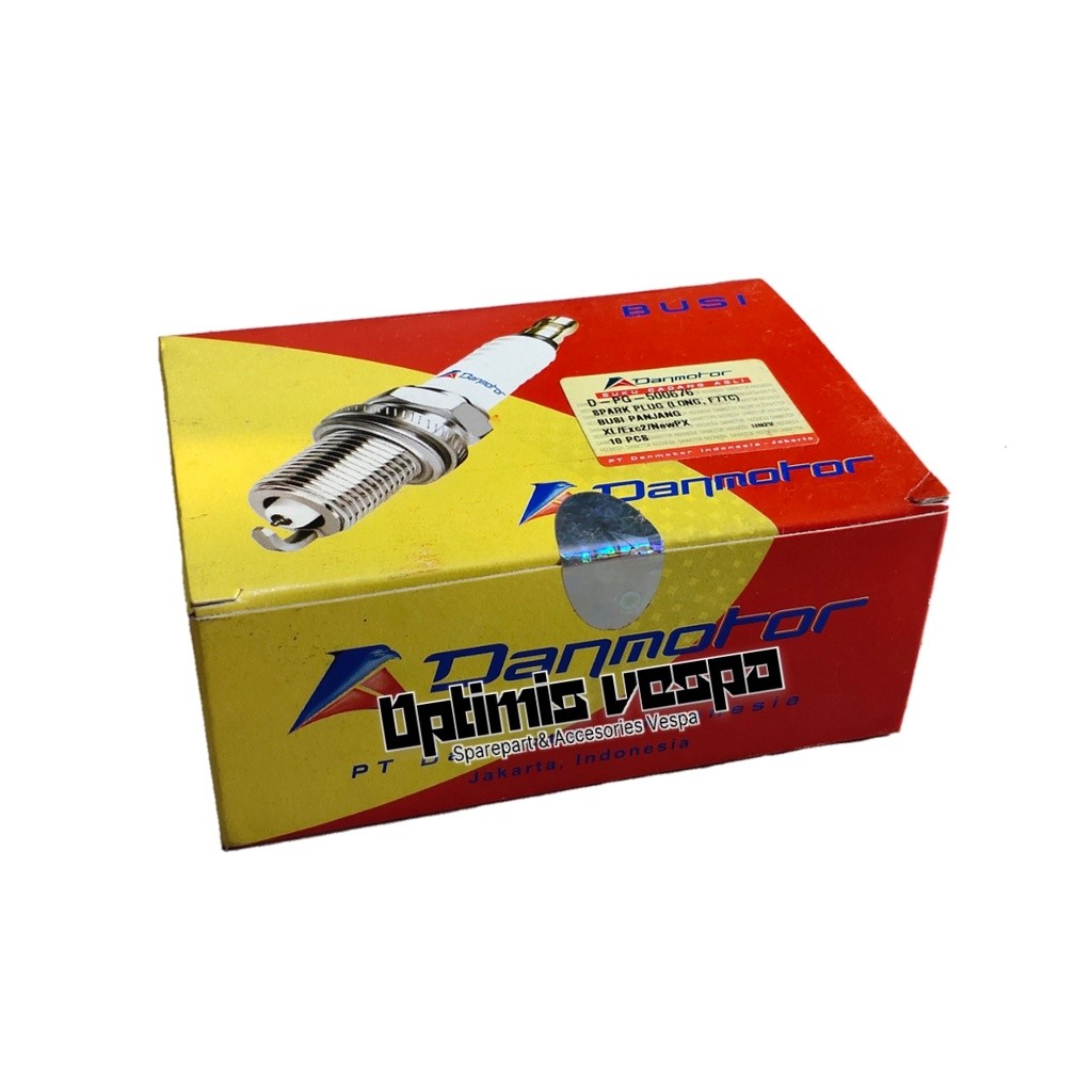 1DUS Busi Panjang Pendek Vespa Danmotor 1 PACK/DUS Super Sprint Px Ps Exclusie Excel
