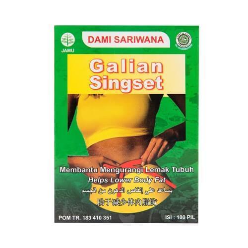 belanjamall  Jamu Diet Herbal Galian Singset isi 100 Pil Pelangsing Penurun Berat Badan Mengurangi L
