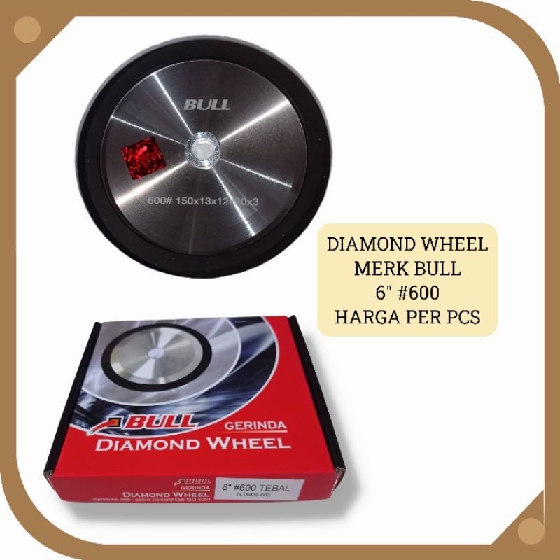 NK_ONLINESHOP Diamond Grinding Wheel asahan tct 6 inch grit 600 bull tebal