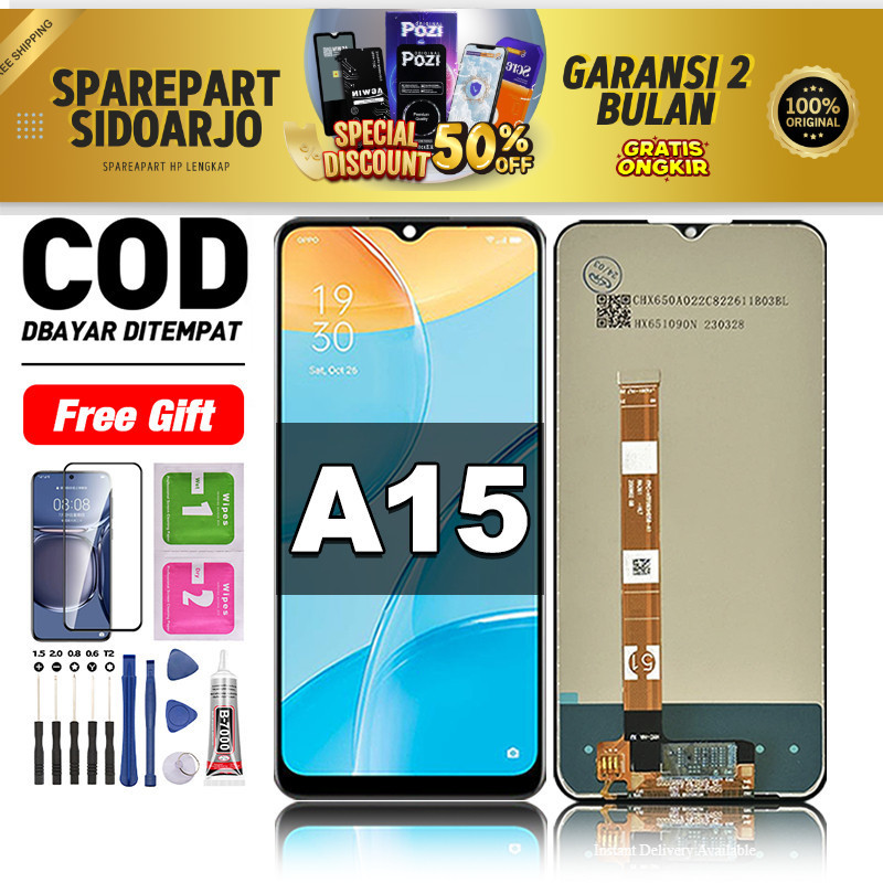 LCD For OPPO A15 Fullset hp layar Touchscreen lcd-oppo a15 Glass Touch Screen Digitizer COD original