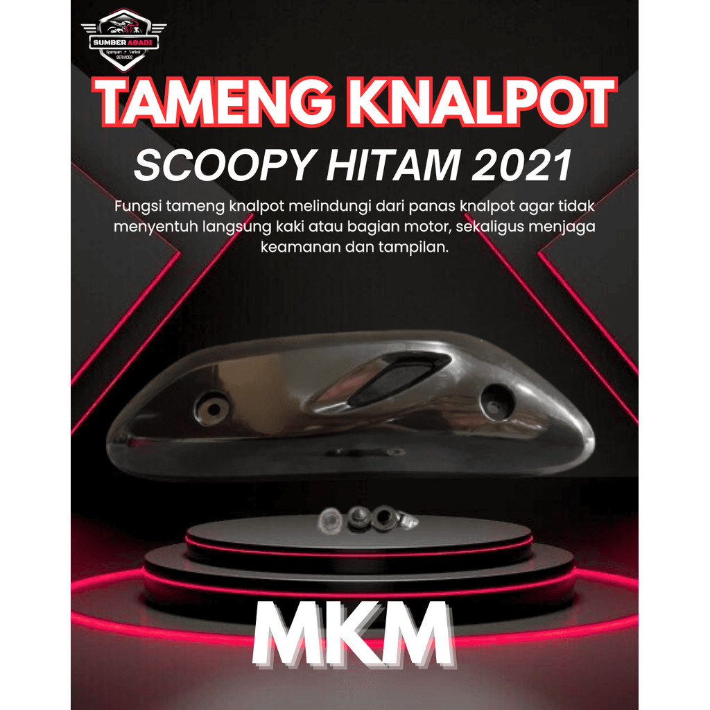 MKM Tameng Knalpot Scoopy Hitam 2021