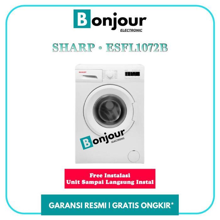 PROMO GASPPOL SHARP ESFL1072B I ES FL1072B I SHARP FRONT LOADING 7 KG I ES-FL1072B