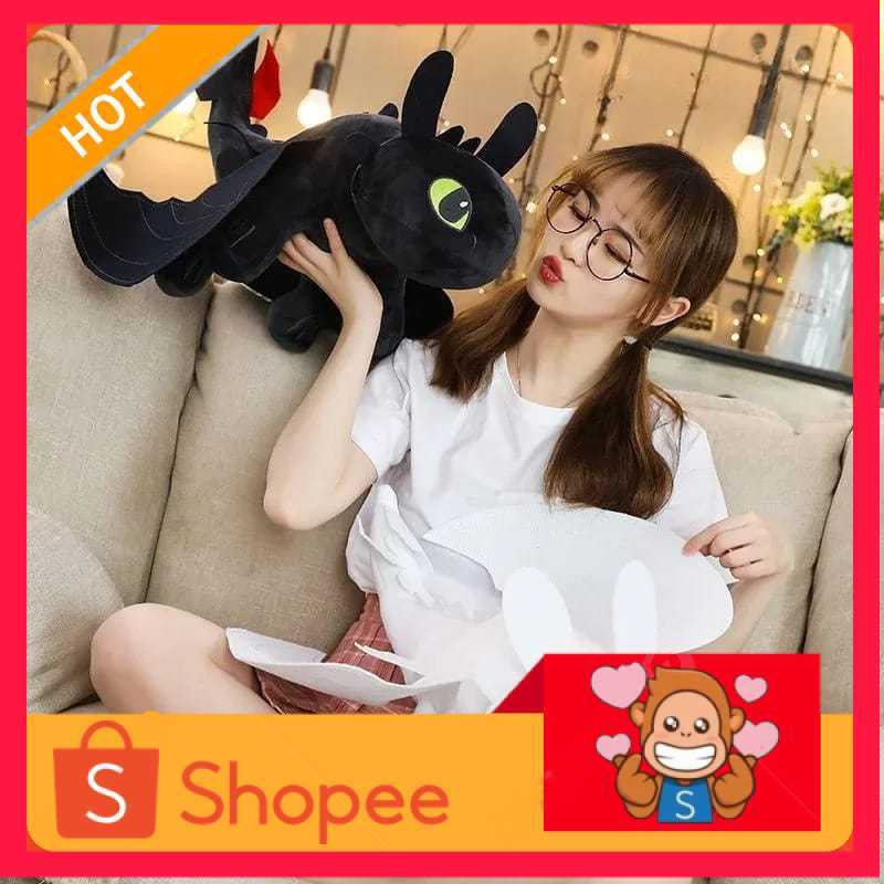Boneka How To Train Your Dragon /Boneka Anak Plush Toys Toothless/Night Furry Boneka White Toothless