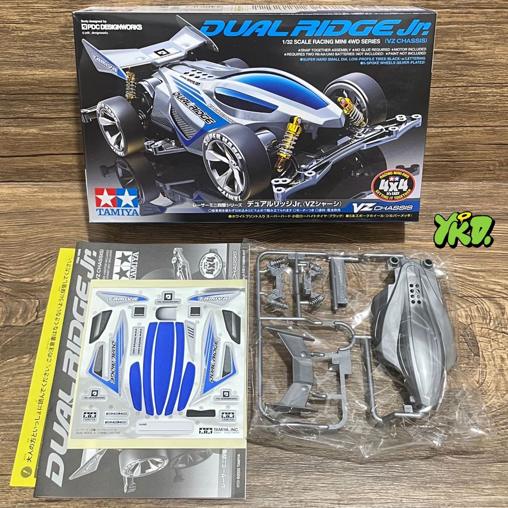Body Dual Ridge Jr + Decal + Dus Box - Original Tamiya