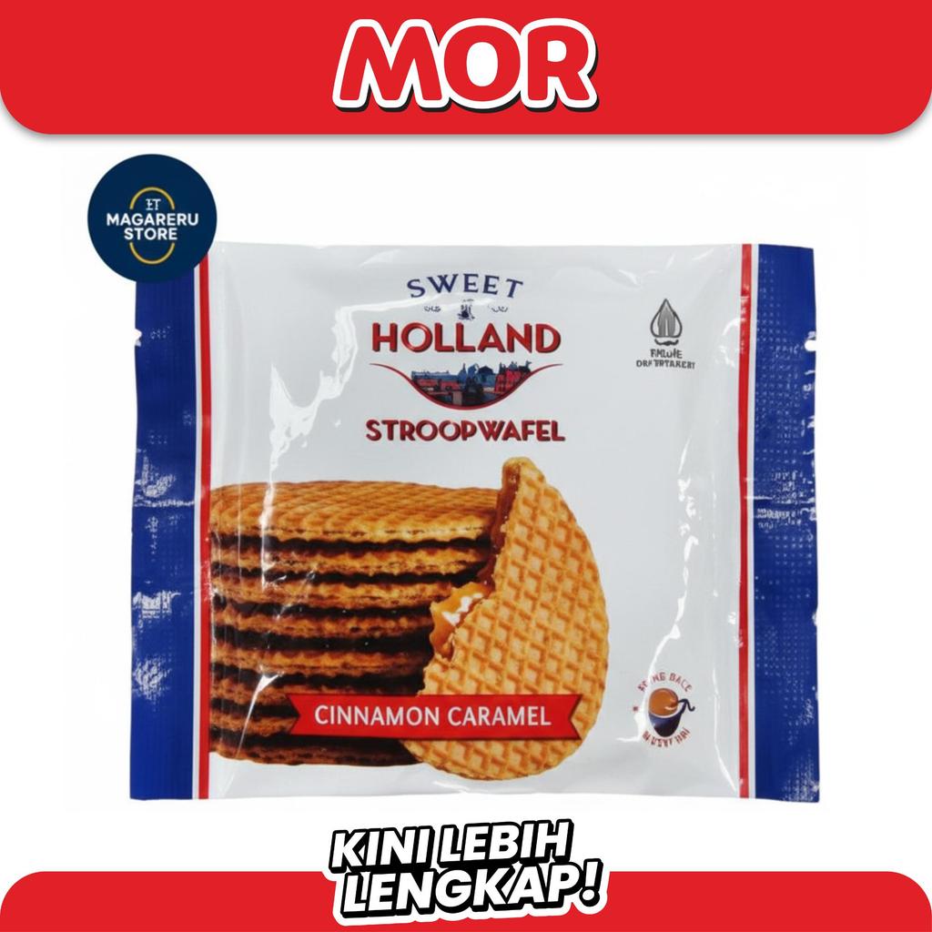 STROOPWAFEL Cinnamon Caramel 32g - Wafel Belanda Isi Karamel & Kayu Manis Renyah
