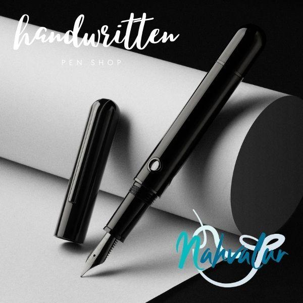 NAHVALUR Nautilus Ebonite Fountain Pen - Cephalopod Black, SS Fine