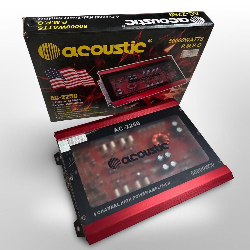 Power 4 Chanel Amplifier Acoustic AC 2250 Mosfet Original Resmi