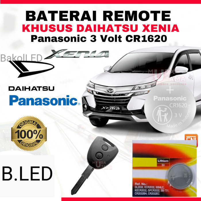 Baterai Remote DAIHATSU ALL NEW XENIA - ORIGINAL PANASONIC CR1620 | Battery Remote DAIHATSU XENIA | 