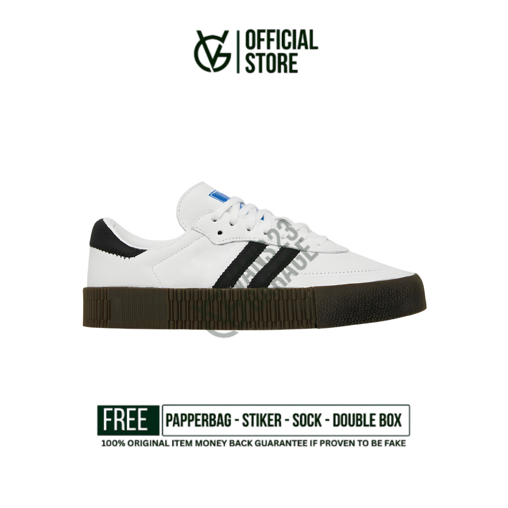 Sepatu Sneakers Adidas Sambarose White Gum Original BNIB Unisex