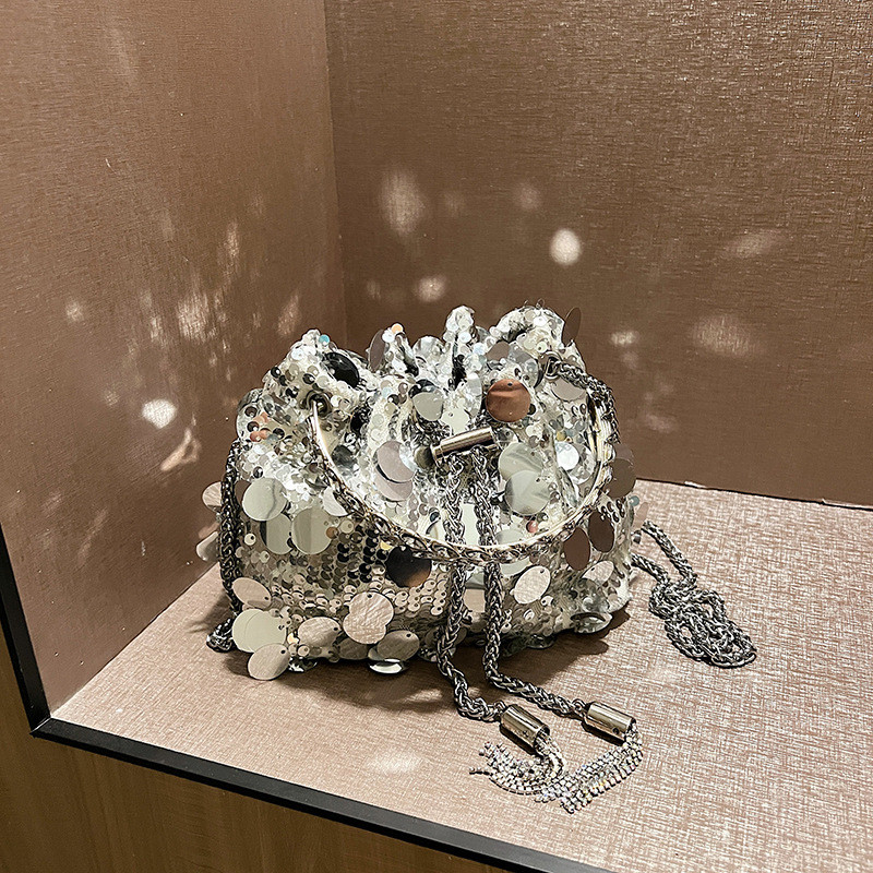 Tas Kecil Rantai Pita Wanita Tas Selempang Kecil Persegi Tas Bahu