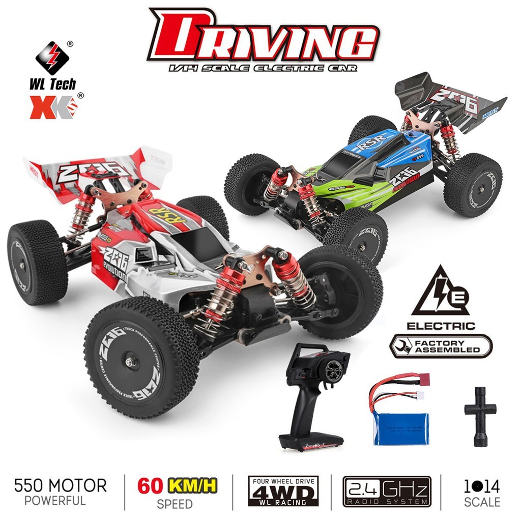 RC Car Buggy WL 144001 1/14 4WD 60km/h Metal Chassis RTR
