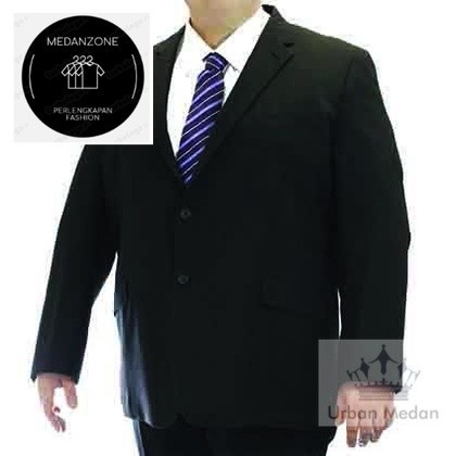 Saint John JAS FORMAL JUMBO BIG SIZE XXL-6XL Jas Wisuda Slimfit  Jas Blazer Pria Hitam Kancing 2