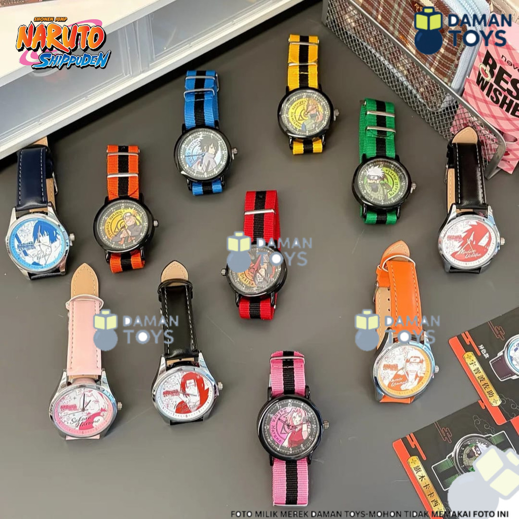URBANZENT - Jam Tangan Naruto Shippuden Sasuke Itachi Kakashi Blind Box Anime Watch
