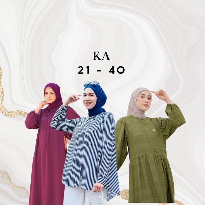 Gamis Lebaran Terbaru By Dolla - KA 21-40 - Gamis Raya - Kemeja Raya - Nyaman Dingin Lembut - KA ( 2
