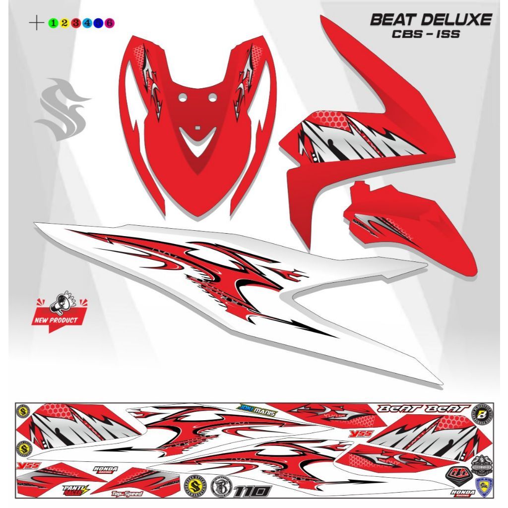 STRIPING POLET MOTOR BEAT DELUXE 110 / VARIASI STRIPING STRIPING MOTIF