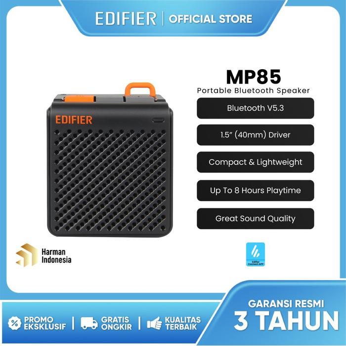 EDIFIER MP Portae Bluetooth Speaker Mini Speaker Easy Control by Edifier App - Black