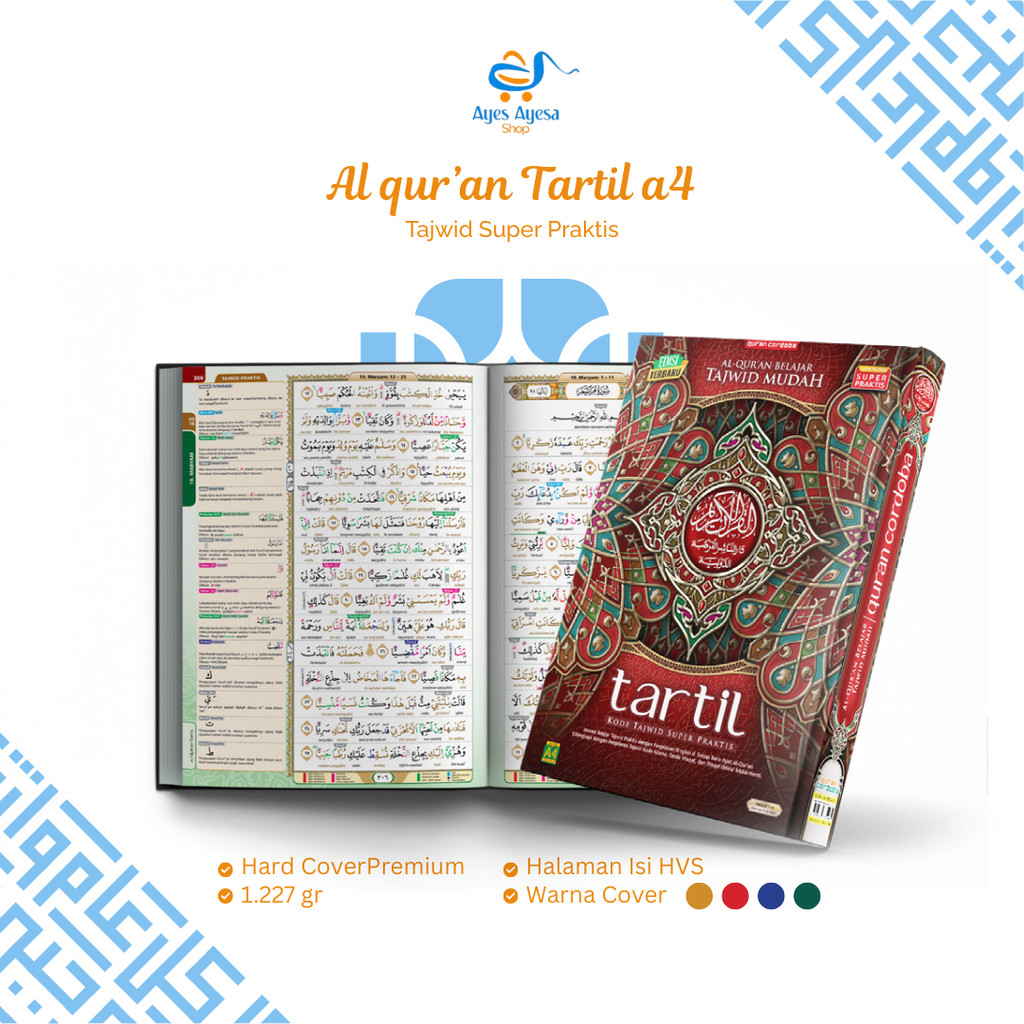 Cordoba Al Quran Latin Dan Terjemah Besar Jumbo Lansia Duo Arabic Latin Terjemahan Tajwid Warna Terj