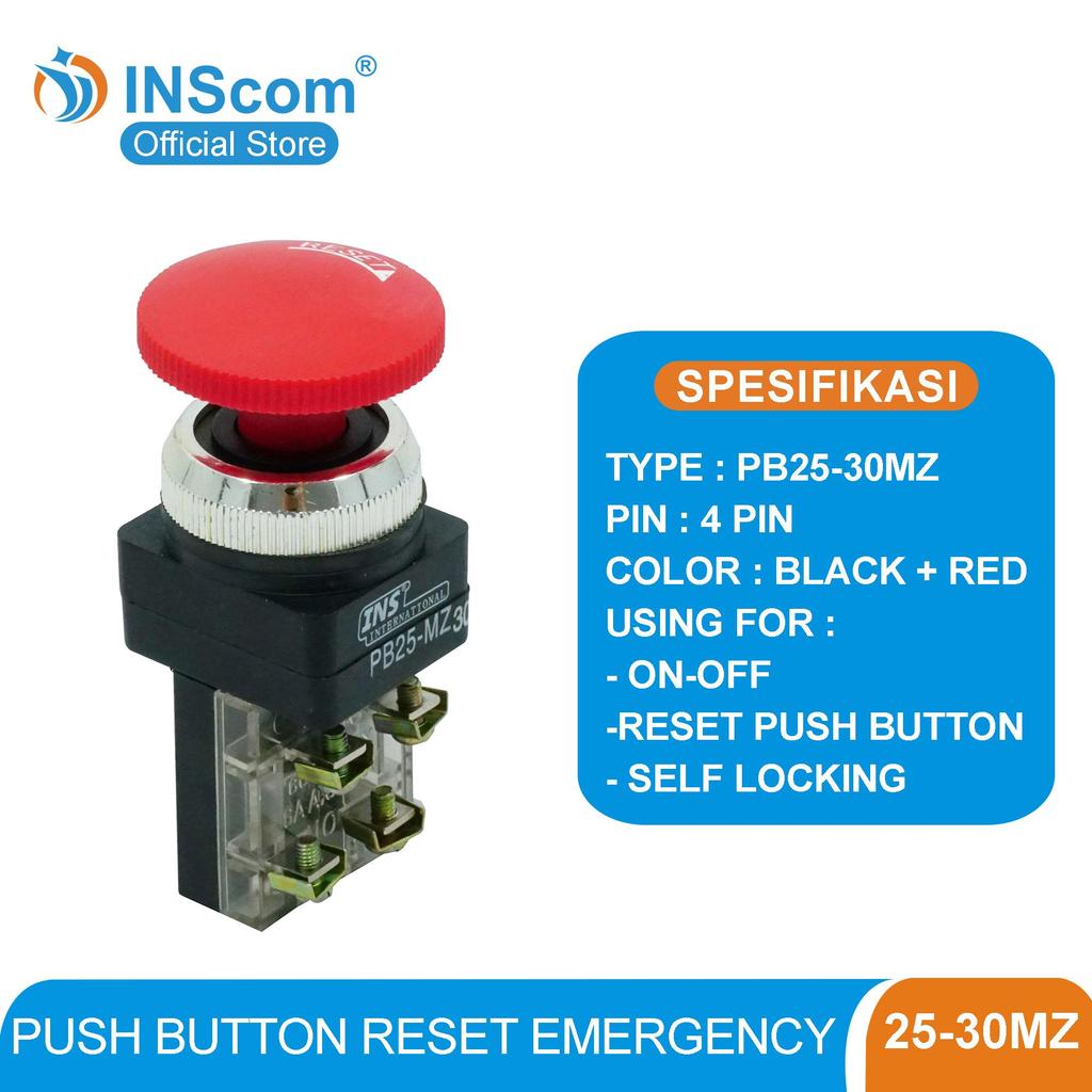PUSHBUTTON TOMBOL RESET EMERGENCY / PUSH BUTTON ON OFF LOCK TAB