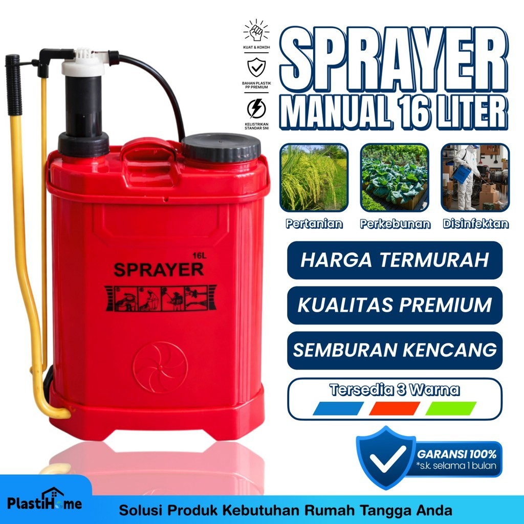 Sprayer Manual 16L Kuat Tekanan Tinggi – Alat Semprot Hama & Pupuk Pertanian | Sprayer Kebun
