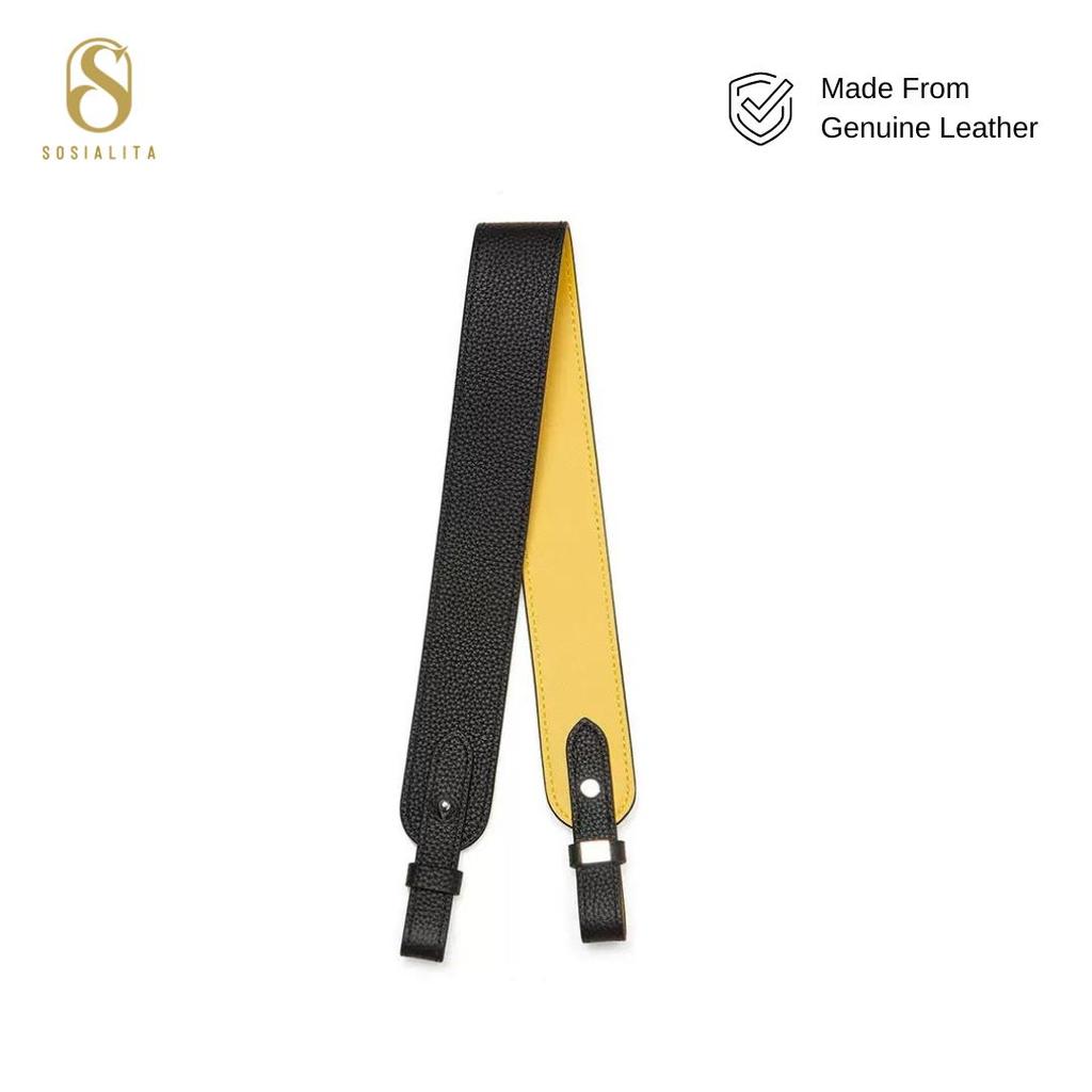 Malika Twotone Strap Leather Genuine Tali Tas Kulit Asli Tali Panjang Tas Wanita Shoulder Bag Tas Ba