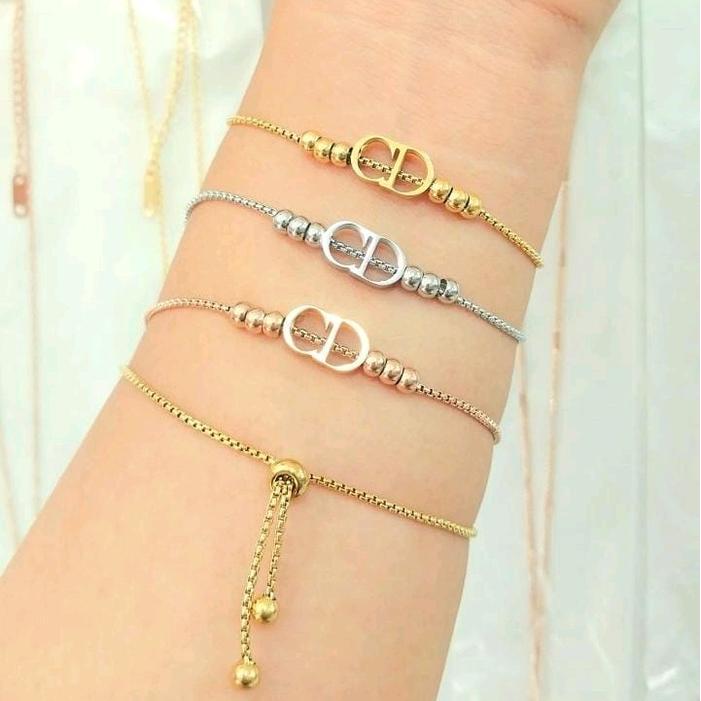 Cod gelang serut wanita CD terlaris - gold