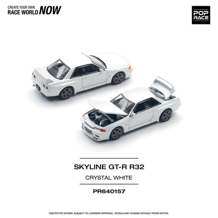 DIECAST POP Race PR64157 GTR R32 WHITE