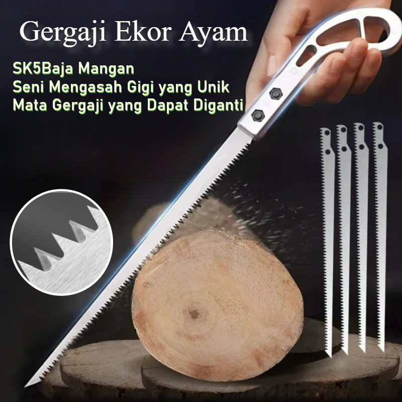 SK5 Gergaji Kayu Mini Baja Paduan Gergaji Gergaji Tangan Sederhana Manual Multi fungsi