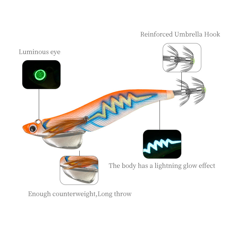 Squid Lure Japan Jig head squid jig octopus jig octopus lure sea jig game fishing lure squid hooks S