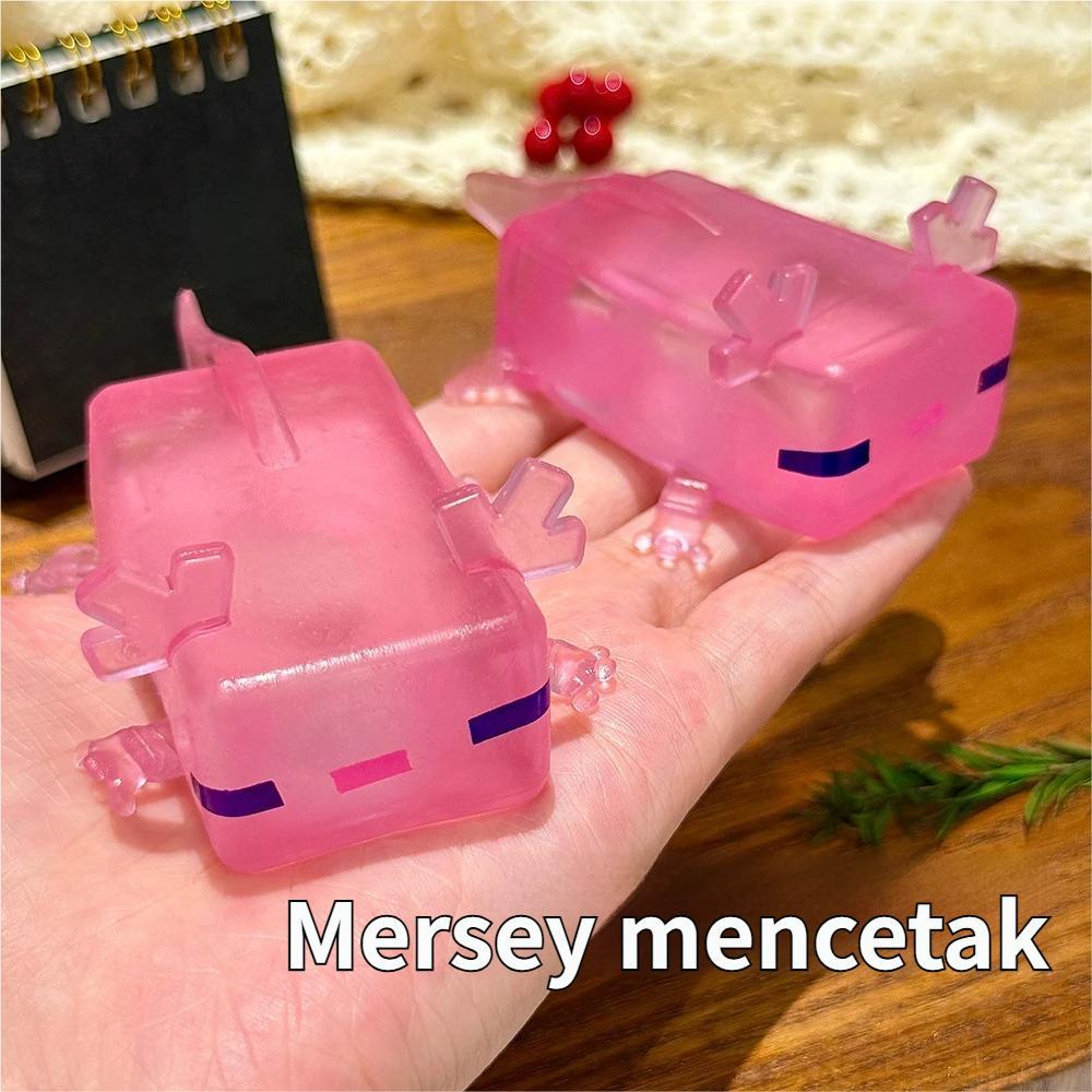 Mainan Remas Axolotl Minecraft Lembut Pereda Stres