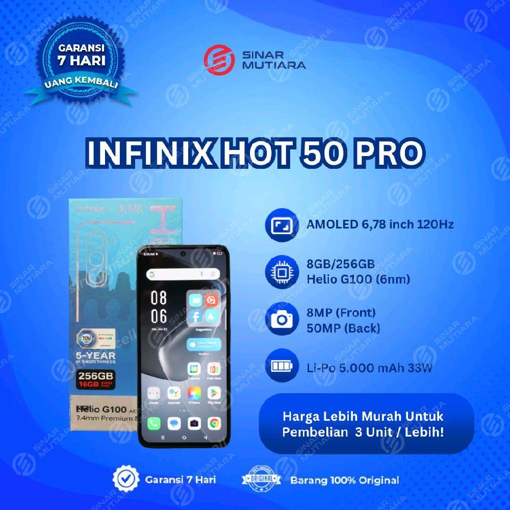 INFINIX HOT 50 PRO 8/256 GB HP SECOND ORIGINAL SINAR MUTIARA CELL