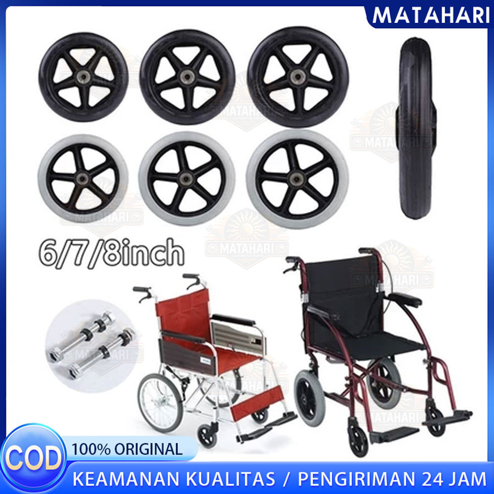 6/7/8 inci Roda Depan Kursi Roda/ Roda Depan Kursi Roda Trevel / Roda Kursi Roda
