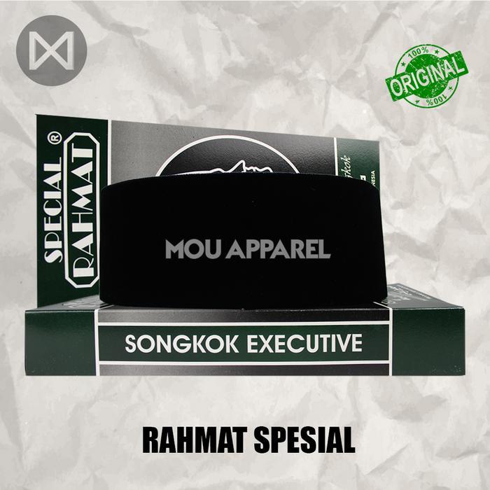PROMO Lebaran Peci Songkok RAHMAT SPESIAL AC ORIGINAL Tinggi 8, 9, 10 Peci Hitam Polos, Kopeah Belud