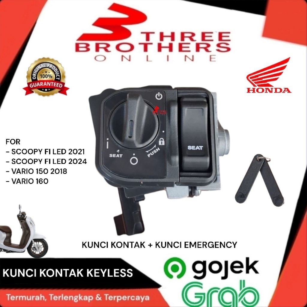 promo spesial Kunci kontak set keyset Vario 160 scoopy fi injeksi vario 150 k59j keyless original