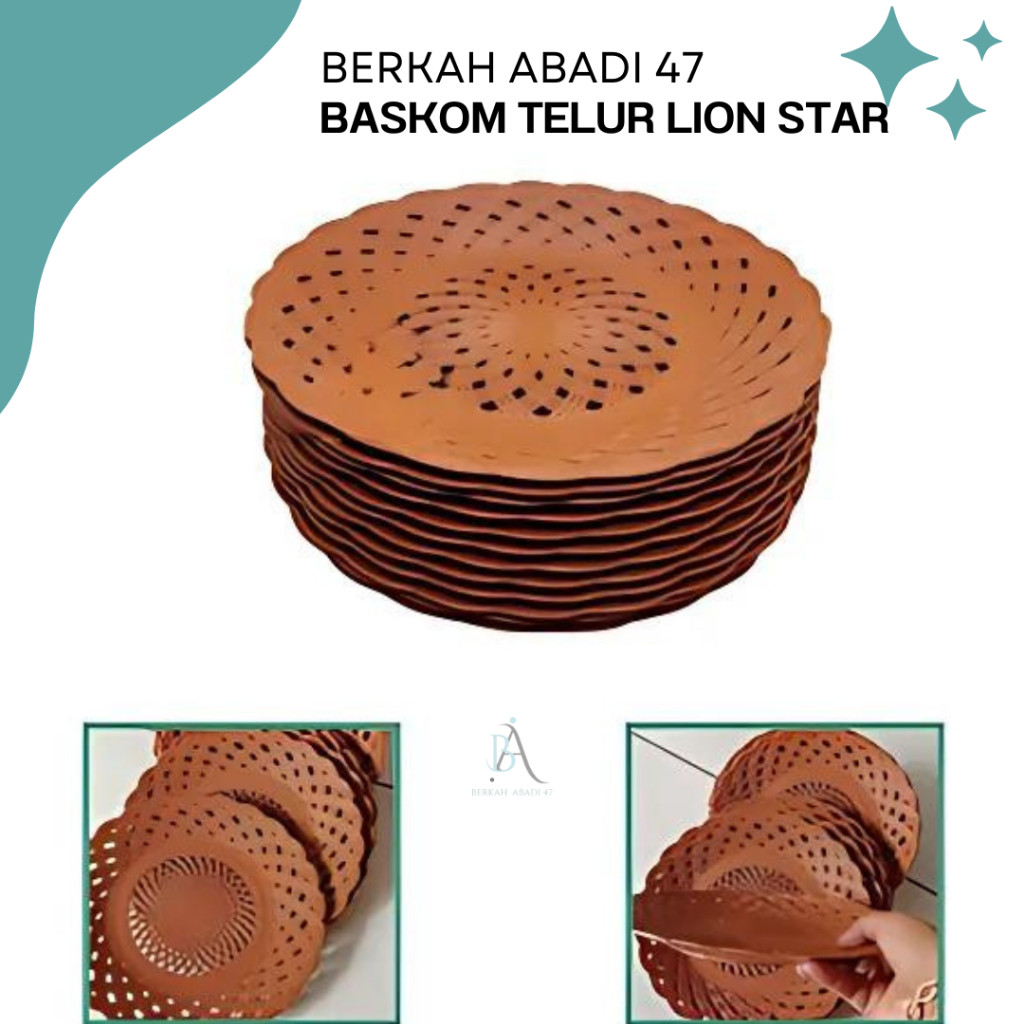 Piring Lidi Anyaman Plastik Anyam Rotan Murah Berkualitas Tebal 24 CM 1LUSIN