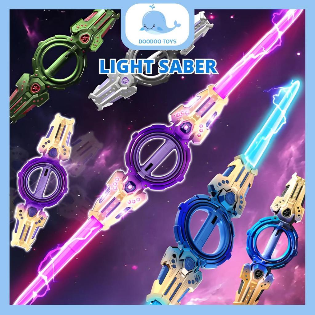 Mainan Anak Laki Laki Pedang Light Saber Bisa Berputar Keren Mainan Pedang Dua Sisi Lengkap Dengan C