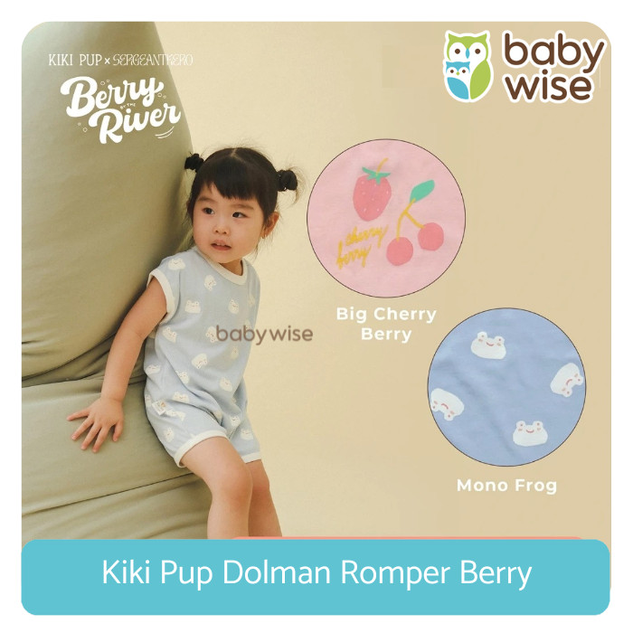 Kiki Pup Dolman Romper Berry - Terusan Romper Bayi