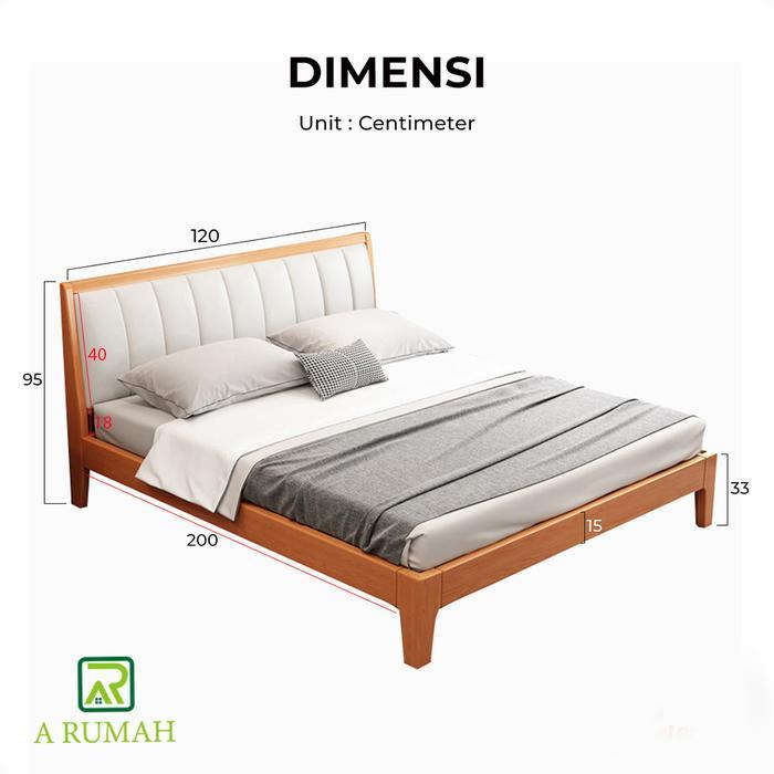 divan kasur / dipan / dipan tempat tidur / dipan minimalis / divan Furniture Kayu - 120x200, Natural