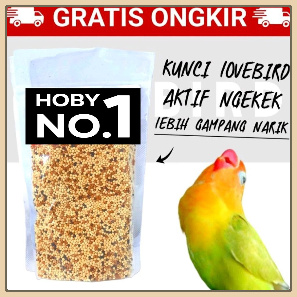 LOVEBIRD Milet Pakan Burung Lovebird Vitamin Penggacor Burung Lovebird