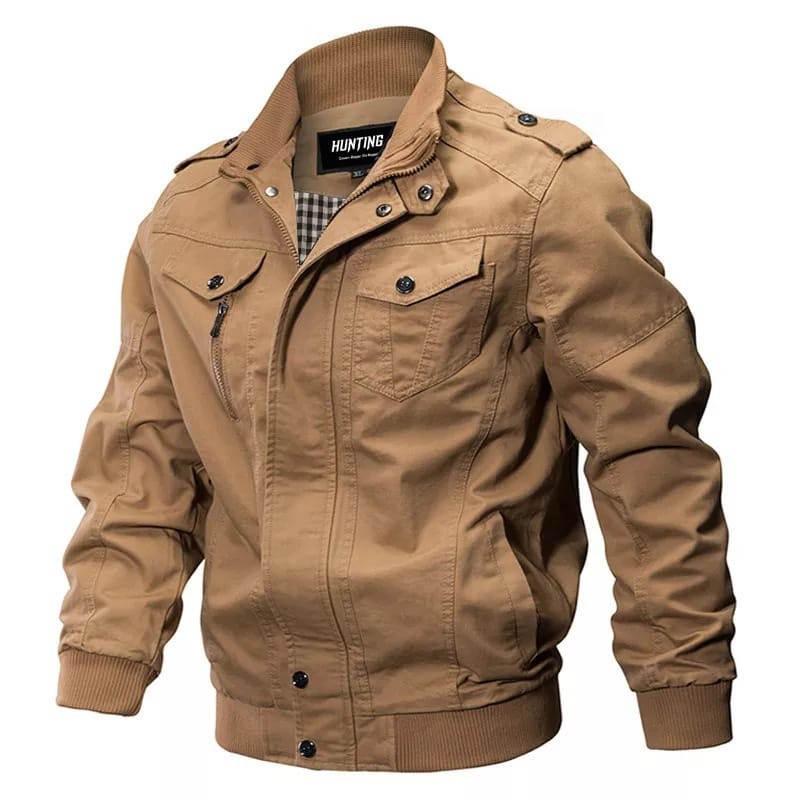 JAKET PRIA BOMBER PARKA MILITARY  HUNTING NWS D2BLACK