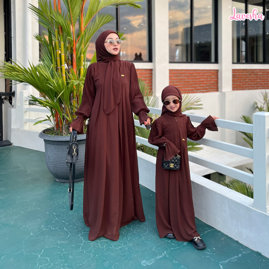 BENA.STORE Lavesha Kids – AMIRA GAMIS SET HIJAB COUPLE IBU DAN ANAK PEREMPUAN (Dijual Terpisah Gamis