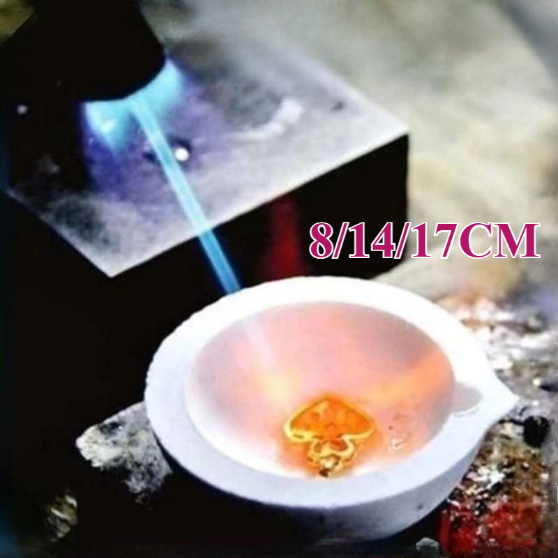 Lebur Emas Putih Mangkuk Lebur Emas 8/14/17cm Mangkok Lebur Mangkok Bowl Untuk Peleburan Ema
