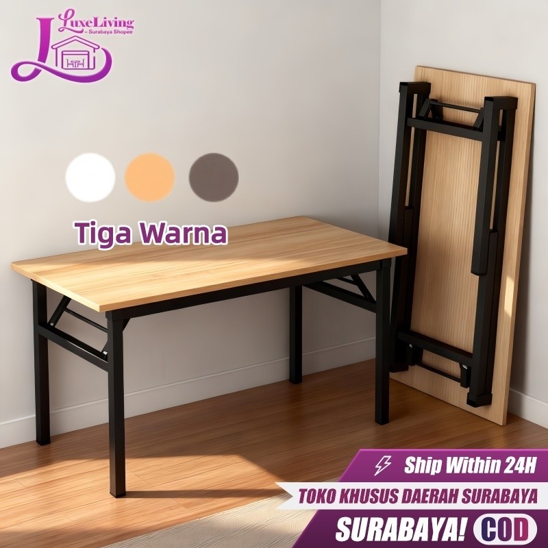 [Surabaya Express]Meja Lipat 120CM Meja Makan Lipat Portable Meja Luar Ruang Untuk Jualan Kaki Lima