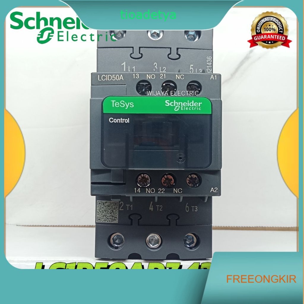 Contactor Kontaktor LC1D50AD7 / LC1D50A D7 42Vac 3P Original Schneider