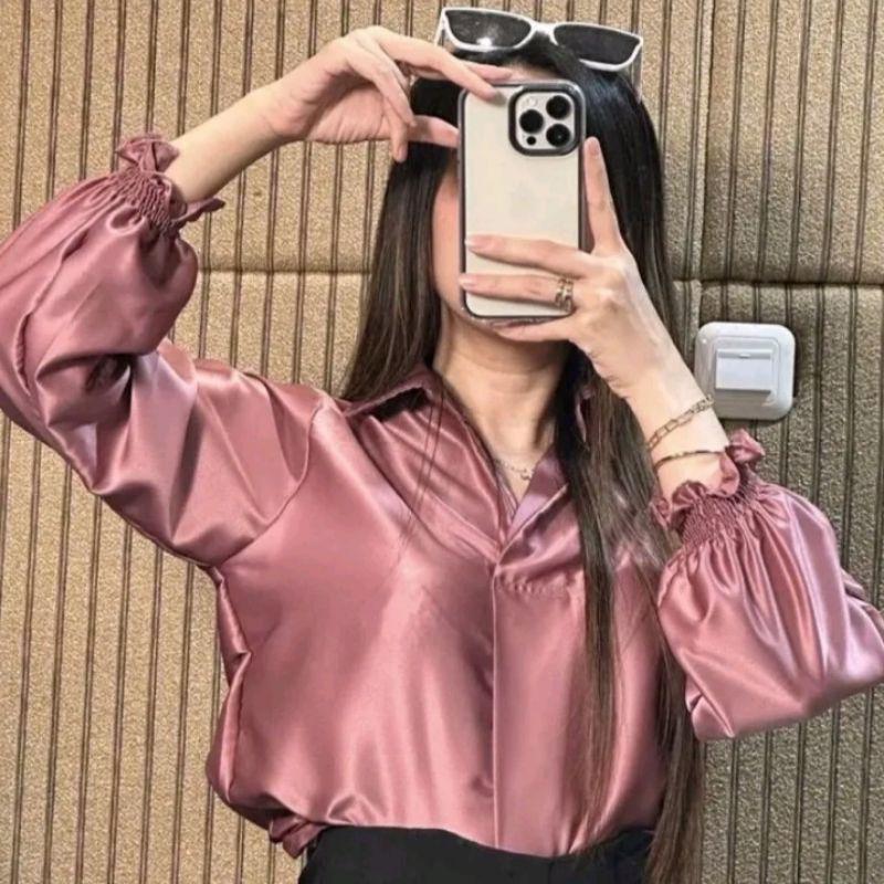 Blouse Keren/Kemeja wanita/Atasan Wanita/Kemeja Satin/Blouse Satin