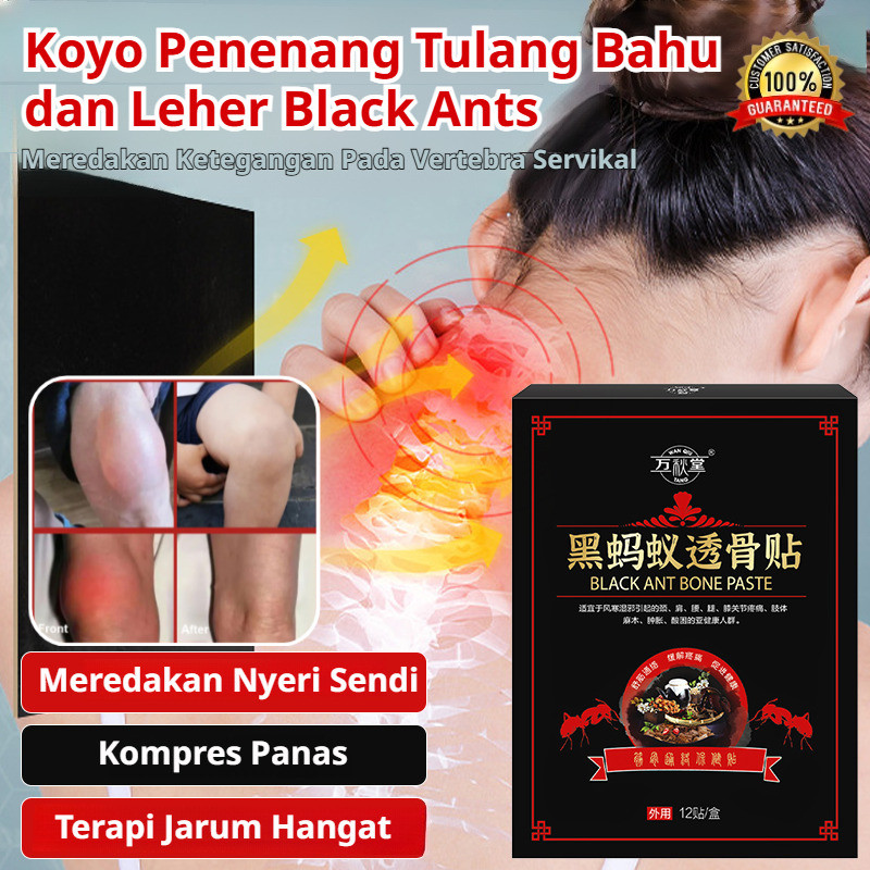 Plester Panas Tulang Sendi Herbal Obat Nyeri Asli Nyeri Leher/Pundak Hangat Instan Ekstrak Semut Hit