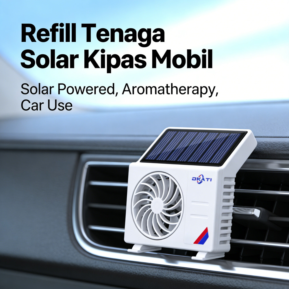 Pengharum Mobil Model AC Tenaga Surya Berputar Otomatis