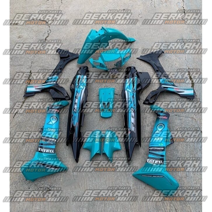 Cover Body bodi fis r biru relaxa hitam fulset Fiz R F1z R  FIZ R Fullset tosca striping petronas , 