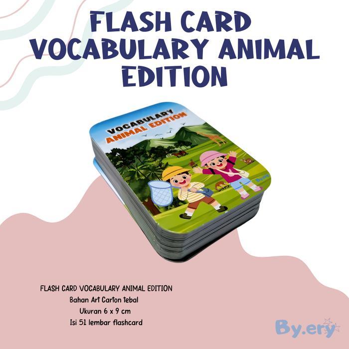 FLASHCARD VOCABULARY ANIMAL EDITION | HEWAN | BY.ERYY Kartu Anak