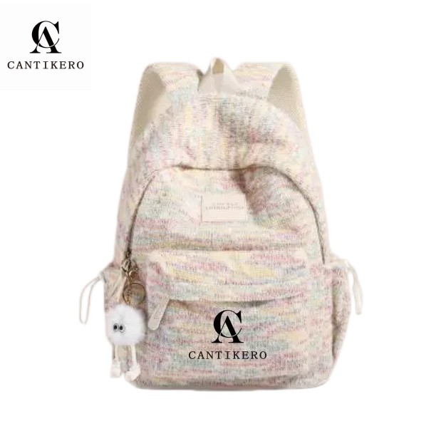 CANTIKERO Tas Ransel Lucu/Tas Ransel Mini Wanita/Tas Kulit Wanita/Tas Sekolah Wanita pink Mini Pelan